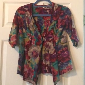 Anthropologie floral sweater cardigan Moth